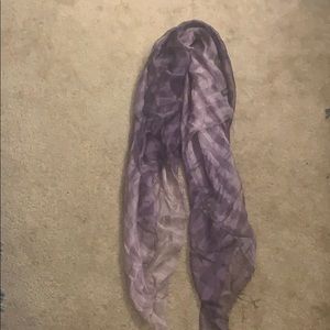 Sheer purple scarf
